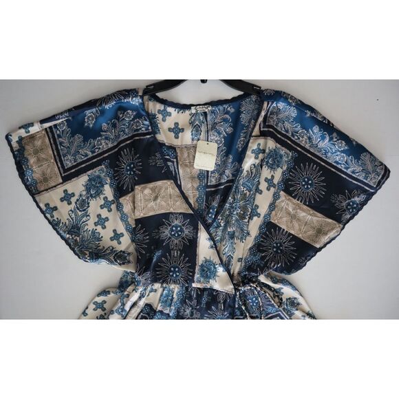 Intimately Free People OB1963838 Women Sz S Indigo/Blue Combo Oasis Wrap Romper - Picture 9 of 13